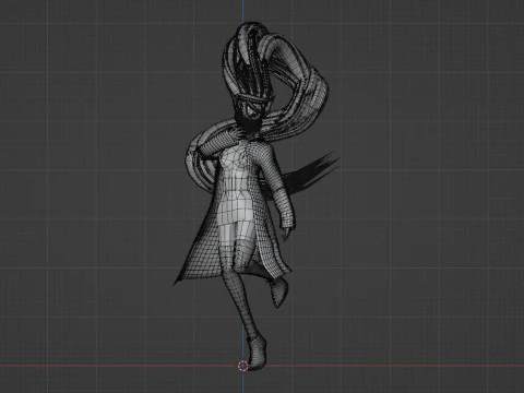 Aira Acrobatic Silky Form - Dandadan 3D Model