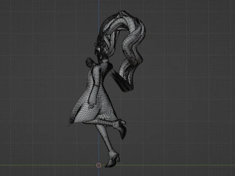 Aira Acrobatic Silky Form - Dandadan 3D Model