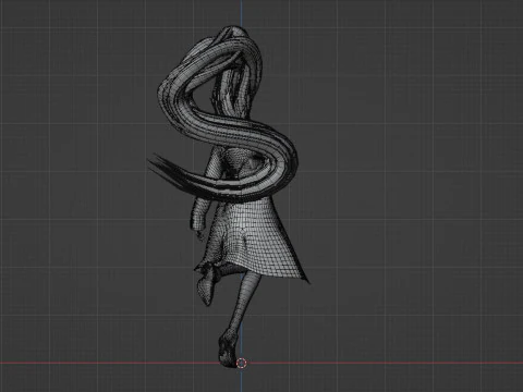 Aira Acrobatic Silky Form - Dandadan 3D Model