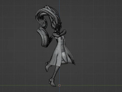 Aira Acrobatic Silky Form - Dandadan 3D Model