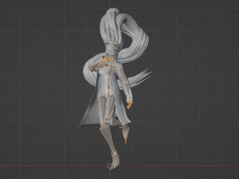 Aira Acrobatic Silky Form - Dandadan 3D Model