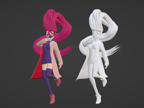 Aira Acrobatic Silky Form - Dandadan Model 3D