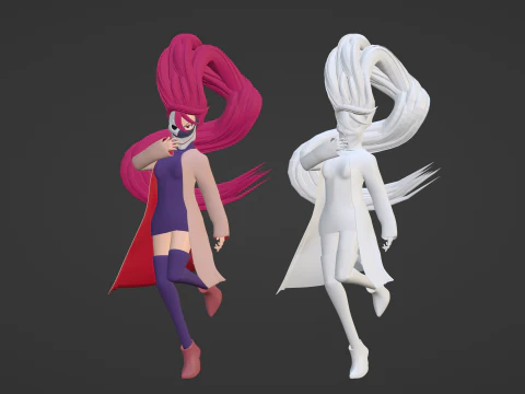Aira Acrobatic Silky Form - Dandadan 3D Model