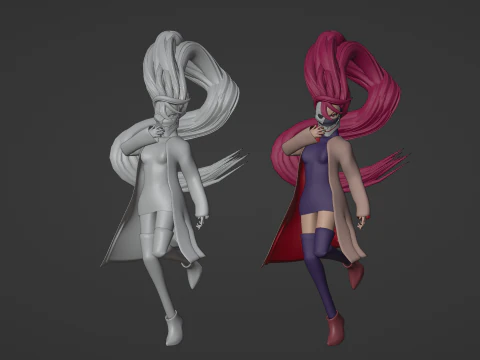 Aira Acrobatic Silky Form - Dandadan 3D Model