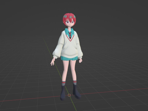 Amate Yuzuriha - Gundam GQuuuuuuX Model 3D