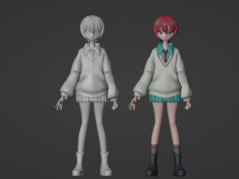 Amate Yuzuriha - Gundam GQuuuuuuX Model 3D