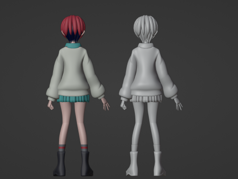 Amate Yuzuriha - Gundam GQuuuuuuX Model 3D