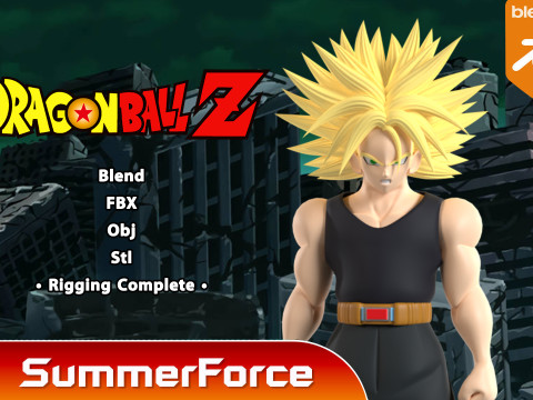SSJ Trunks - Dragonball 3D Model