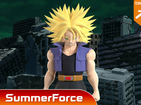 SSJ Trunks - Dragonball 3D 模型