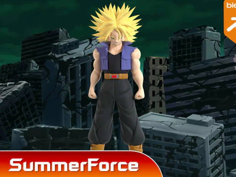 SSJ Trunks - Dragonball 3D Model