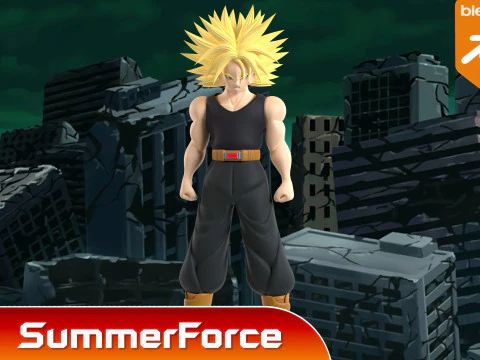 SSJ Trunks - Dragonball 3D Model