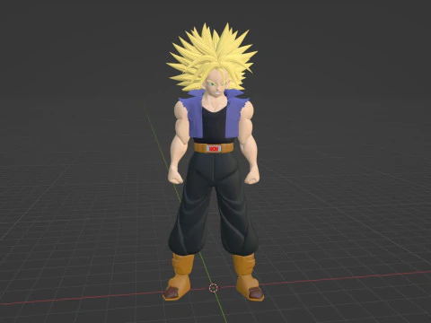 SSJ Trunks - Dragonball 3D Model