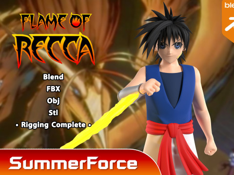 Recca Hanabishi - Flame of Recca 3D Model