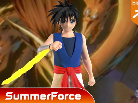 Recca Hanabishi - Flame of Recca 3D Model