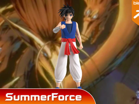 Recca Hanabishi - Flame of Recca 3D Model