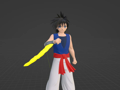 Recca Hanabishi - Flame of Recca 3D Model