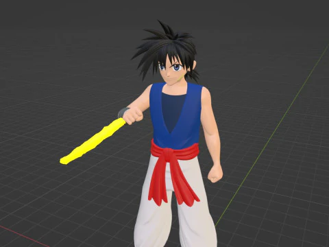 Recca Hanabishi - Flame of Recca 3D Model