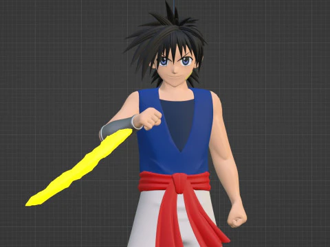 Recca Hanabishi - Flame of Recca 3D Model