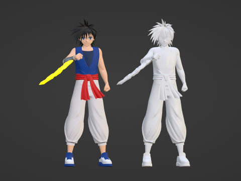 Recca Hanabishi - Flame of Recca 3D-Modell