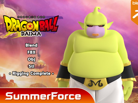 Majin Duu - Dragonball Daima 3D 모델