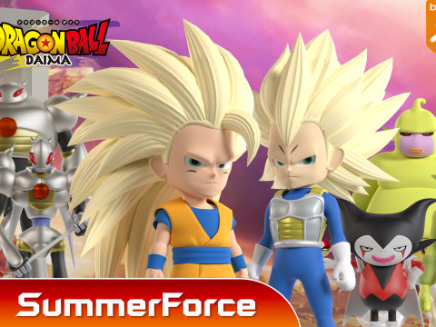 Vegeta Mini Super Saiyan 3 - Dragonball Daima 3D 模型