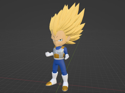 Vegeta Mini Super Saiyan 3 - Dragonball Daima 3D 模型