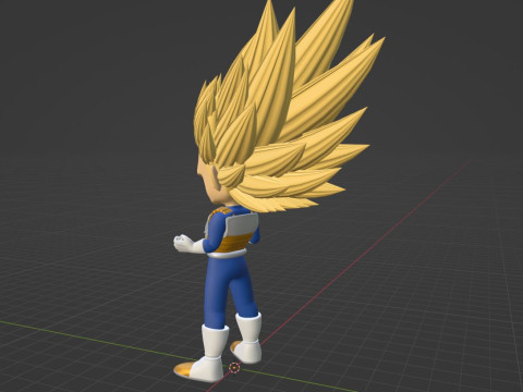 Vegeta Mini Super Saiyan 3 - Dragonball Daima 3D 模型