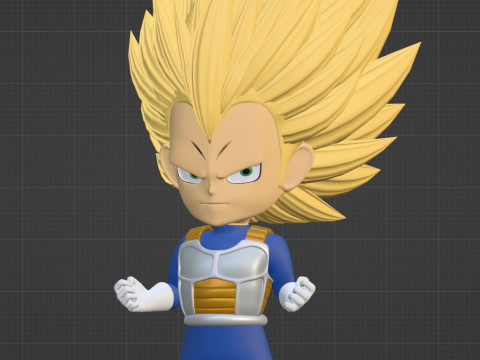 Vegeta Mini Super Saiyan 3 - Dragonball Daima 3D 模型