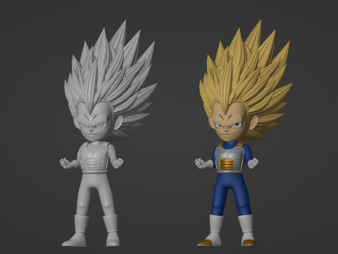 Vegeta Mini Super Saiyan 3 - Dragonball Daima 3D 模型