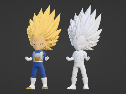 Vegeta Mini Super Saiyan 3 - Dragonball Daima 3D 模型