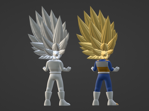 Vegeta Mini Super Saiyan 3 - Dragonball Daima 3D 模型