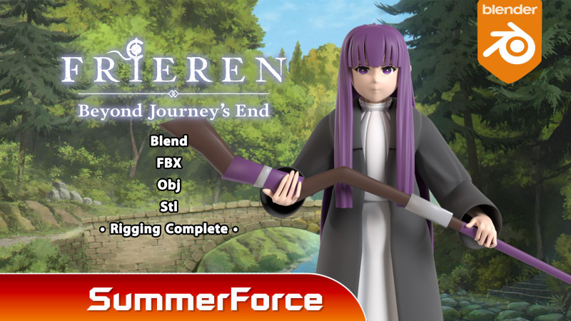 Fern - Frieren Beyond Journey End Modello 3D .c4d .max .obj .3ds .fbx .stl .blend