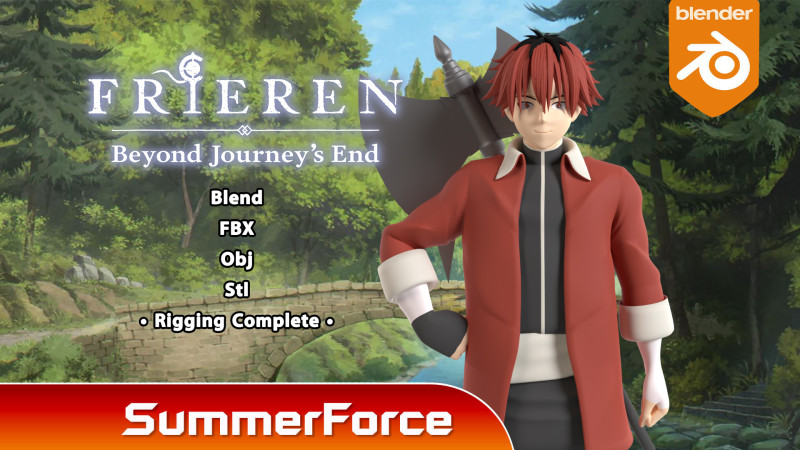 Stark - Frieren Beyond Journey End 3D-Modell .c4d .max .obj .3ds .fbx .stl .blend