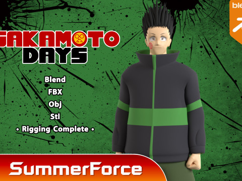 Heisuke Mashimo - Sakamoto Days 3D Model