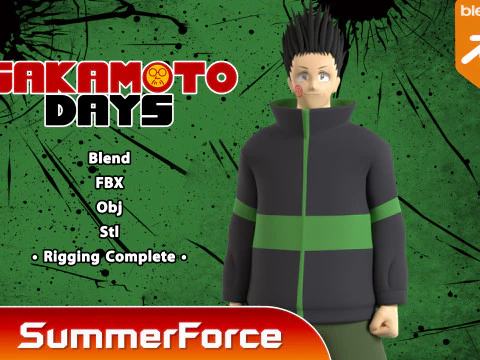 हेसुके माशिमो - सकामोटो डेज़ 3D मॉडल