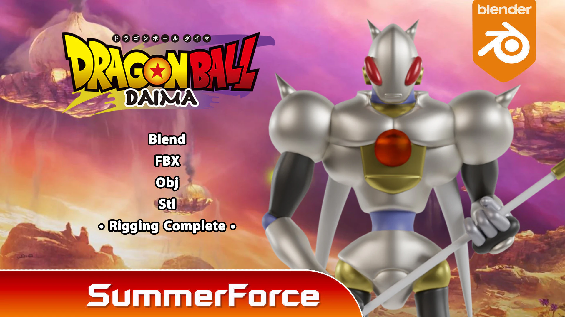 Tamagami Number Two - Dragonball Daima 3D Model .c4d .max .obj .3ds .fbx .stl .blend 