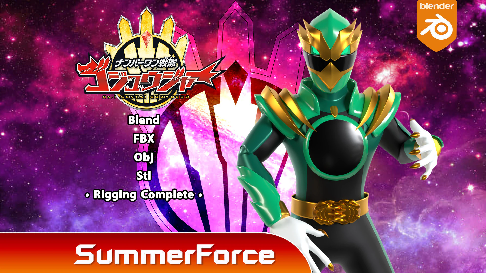 GozyuEagle - No1 Sentai Gozyuger 3D Model .c4d .max .obj .3ds .fbx .stl .blend 