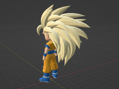 Goku Super Saiyan 3 - Dragonball Daima Modèle 3D
