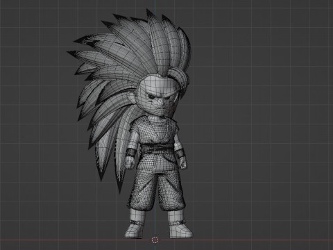 Goku Super Saiyan 3 - Dragonball Daima Modèle 3D