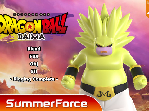 Super Majin Duu - Dragonball Daima 3D Model