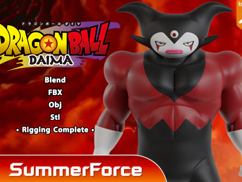 Opperste Demonenkoning Gomah - Dragonball Daima 3D Model