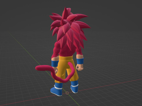 Goku Mini Super Saiyan 4 - Dragonball Daima Modelo 3D