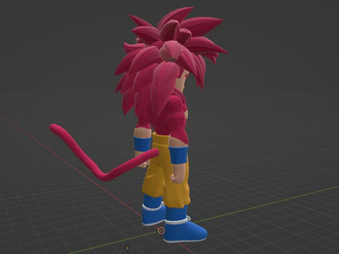 Goku Mini Super Saiyan 4 - Dragonball Daima 3D Model
