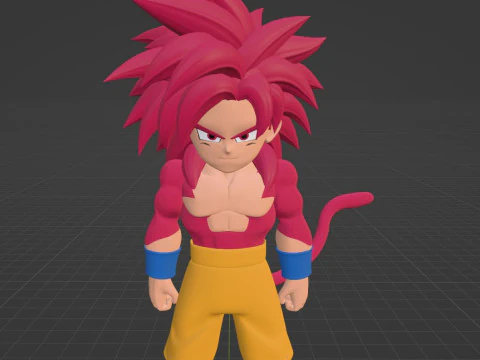 Goku Mini Super Saiyan 4 - Dragonball Daima 3D Model