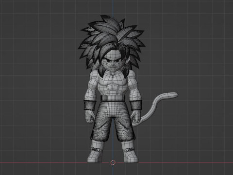 Goku Mini Super Saiyan 4 - Dragonball Daima Modelo 3D