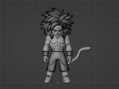 Goku Mini Super Saiyan 4 - Dragonball Daima 3D Model