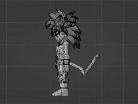 Goku Mini Super Saiyan 4 - Dragonball Daima 3D Model