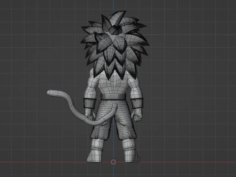 Goku Mini Super Saiyan 4 - Dragonball Daima 3D Model