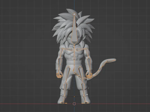 Goku Mini Super Saiyan 4 - Dragonball Daima 3D Model