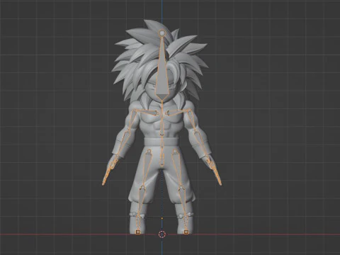 Goku Mini Super Saiyan 4 - Dragonball Daima 3D Model